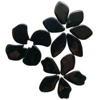 Verre Mosaique - glass mosaic -Glasmosaik-glasmozaïek-Bloemblaadjes Glas Opaalzwart - mosaicshop