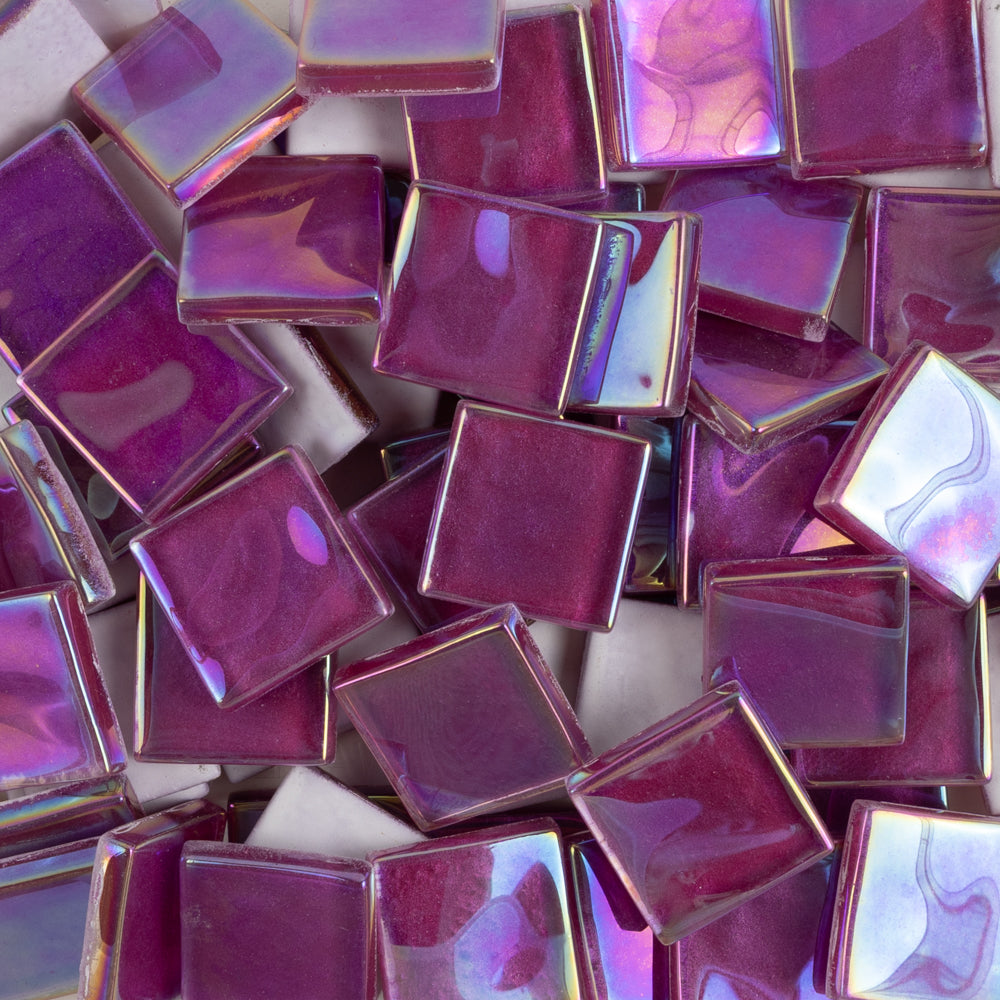Crystal Vågig Iriserande 20mm Fuchsia