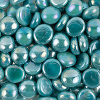 Glasdråber 16-20mm Opalcyan