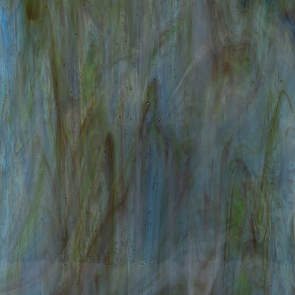 Glass Plate Green Indigo Water