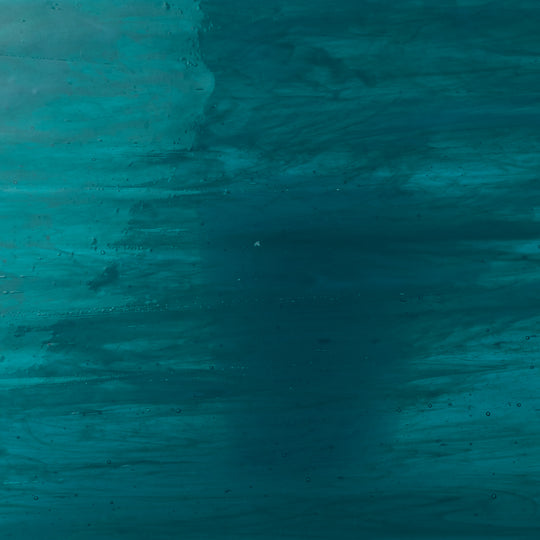 Glass Plate Deep Teal Wispy