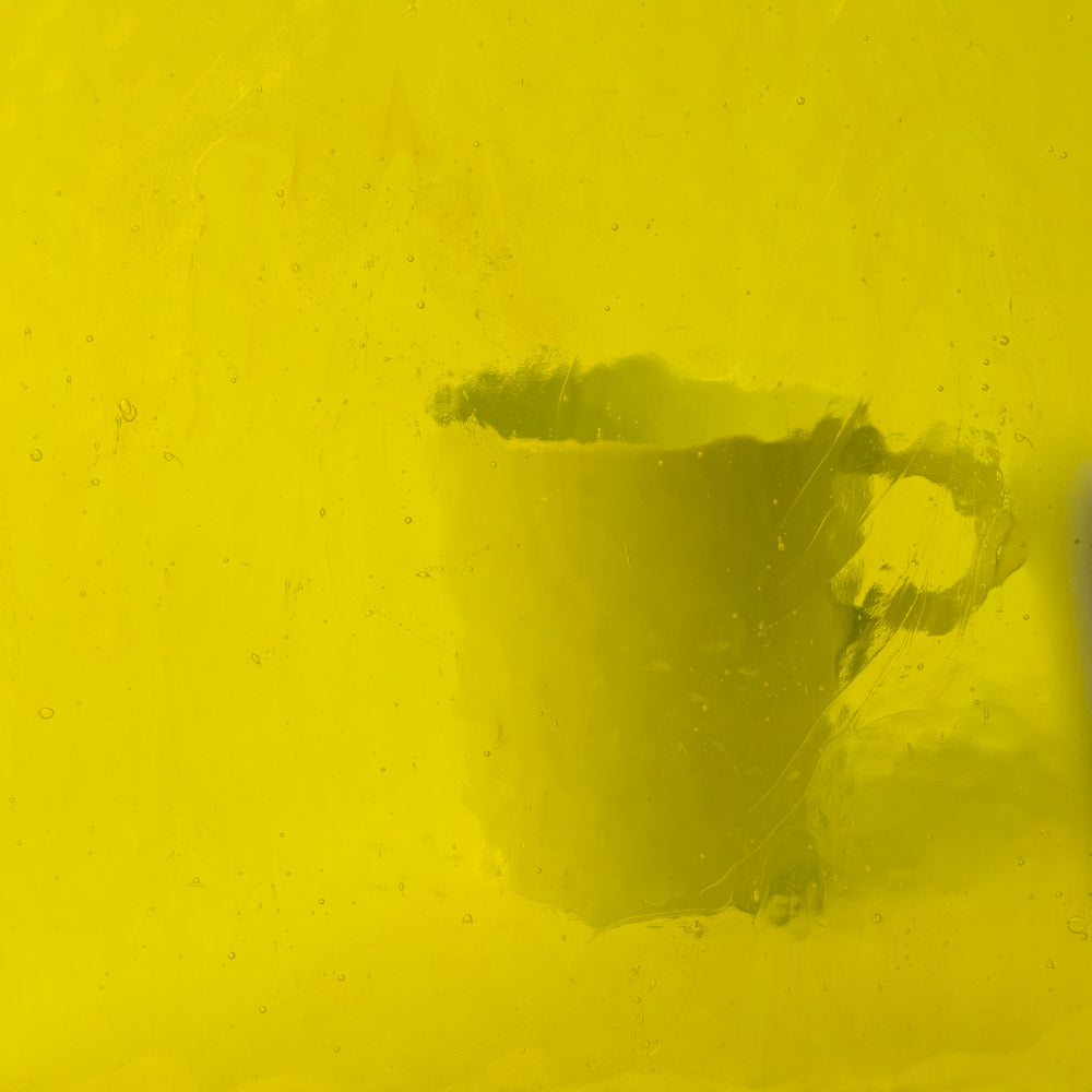 Glass Plate Yellow Wavy 