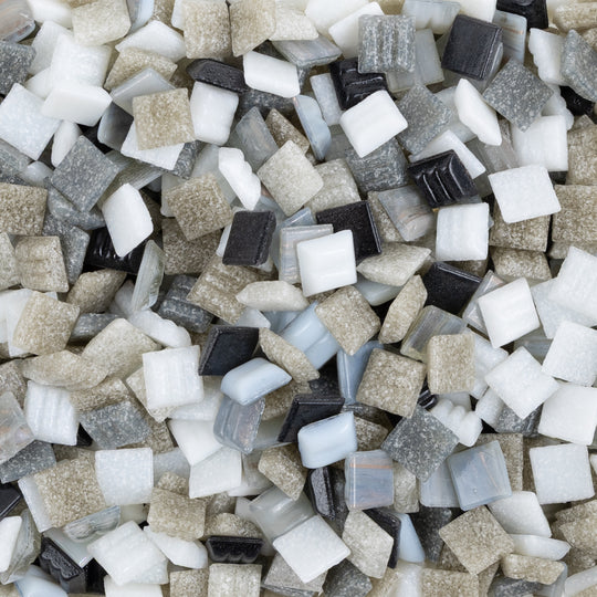 Glass Mosaic 10 mm Grey Mix