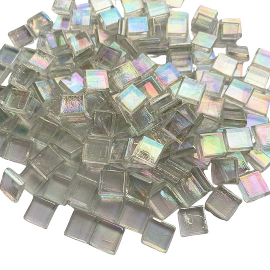 Glasmosaik Transparent 10mm Perlweiß