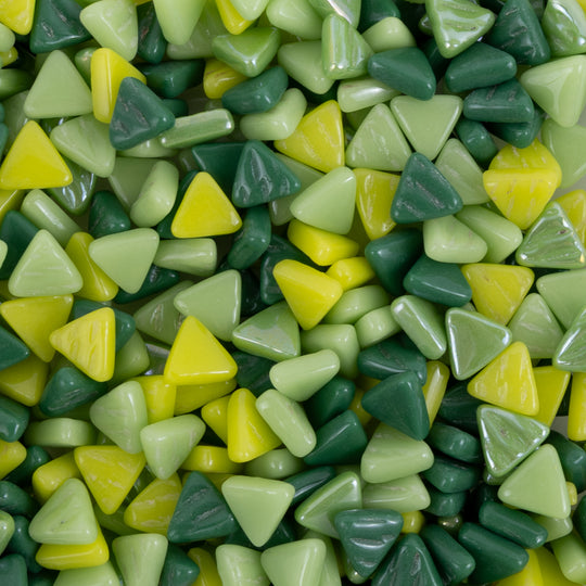 Mini Glasmosaik Dreieck Grünmix