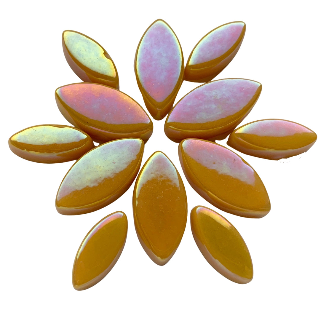 Petals  Iridised Amber