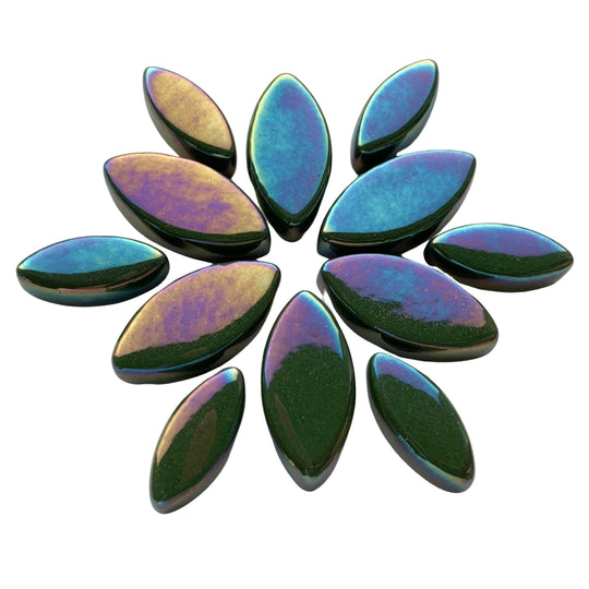 Petals Iridised Dark Green