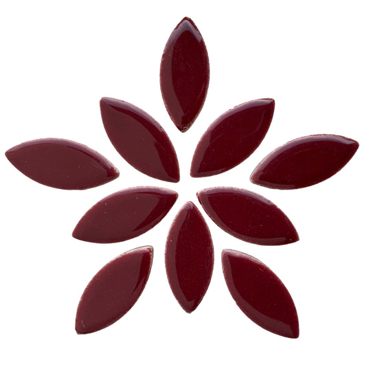Mosaiksteinen Elipsenform 25mm  Merlot