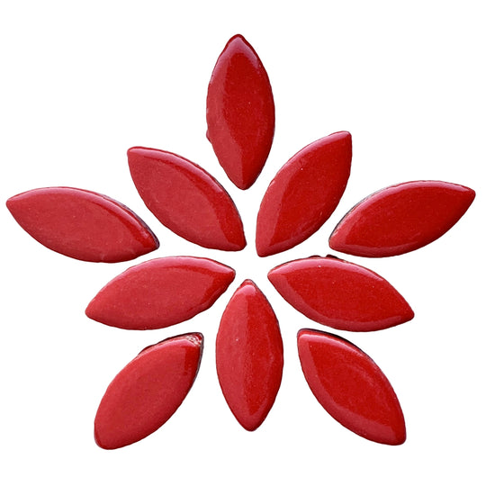 Mosaiksteinen Elipsenform 25mm  Rot