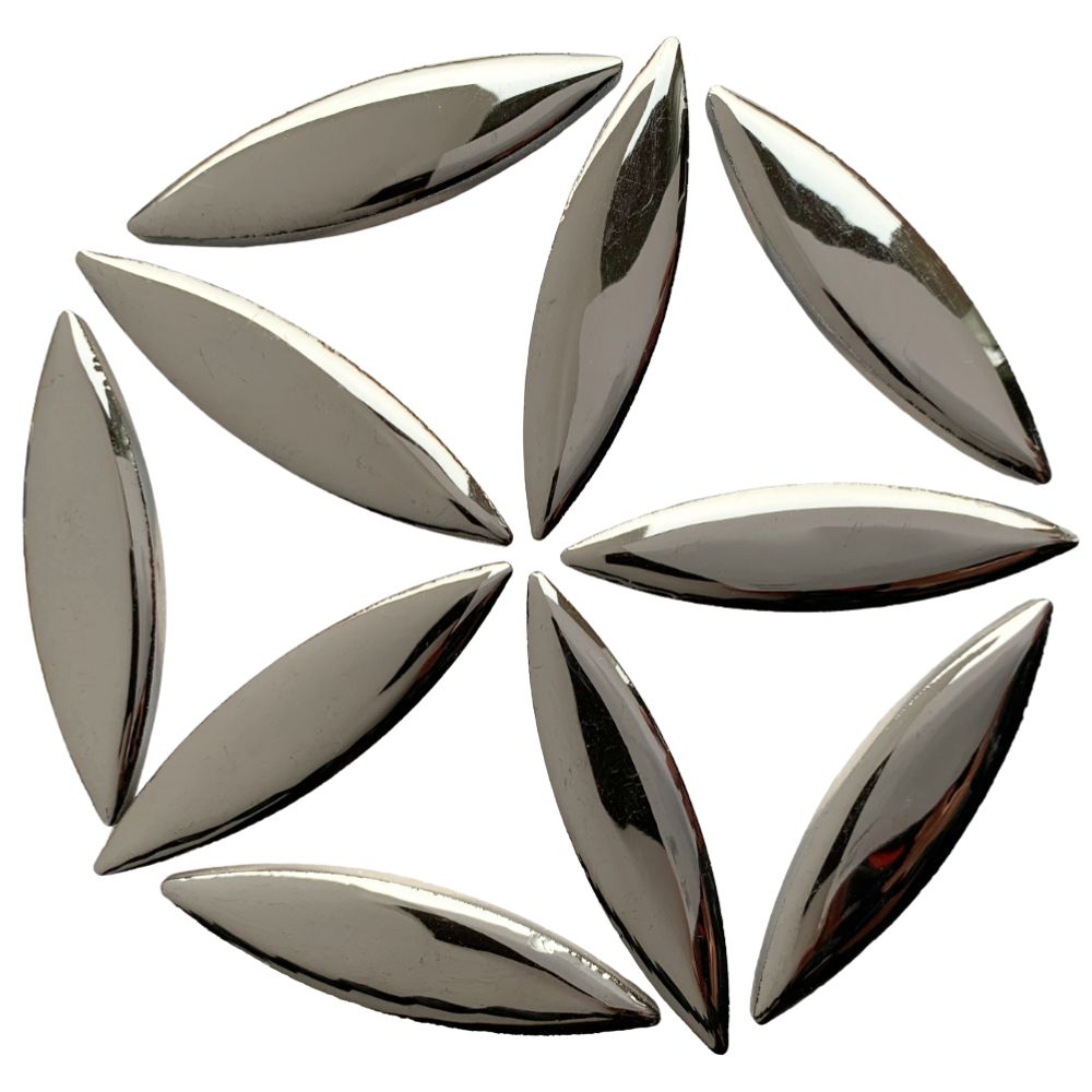 Mosaiksteinen Ellipse  Silber