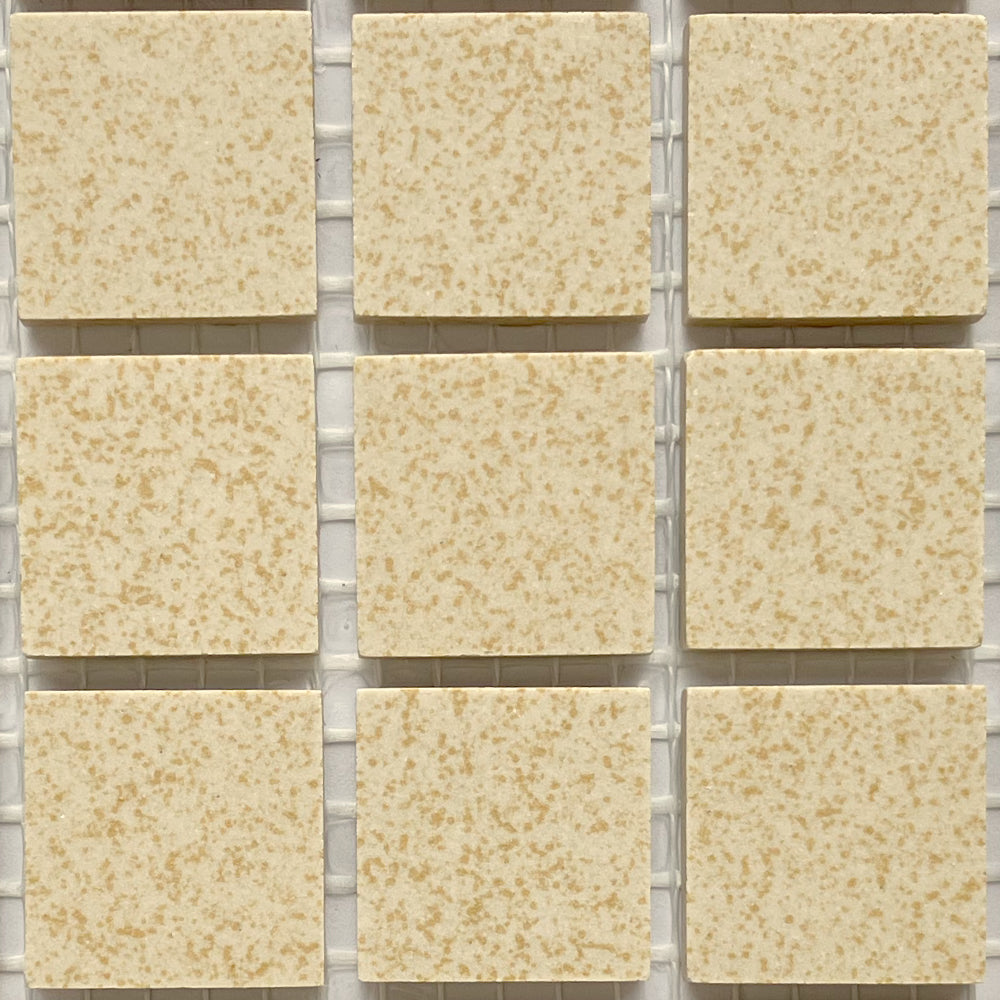 Winckelmans Jaune 202 Mouchetés – matta mosaikplattor, 20x20 mm på nät