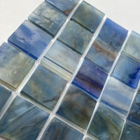 Glacier Tiffany Glass Mosaic 20mm  Tide Blue