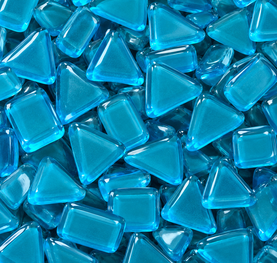 Glaspuzzle – Hellblau