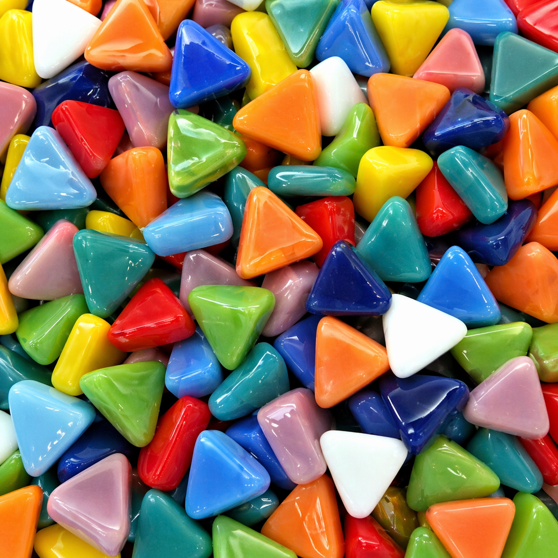 Mini Glasmosaik Trekant Tropical mix