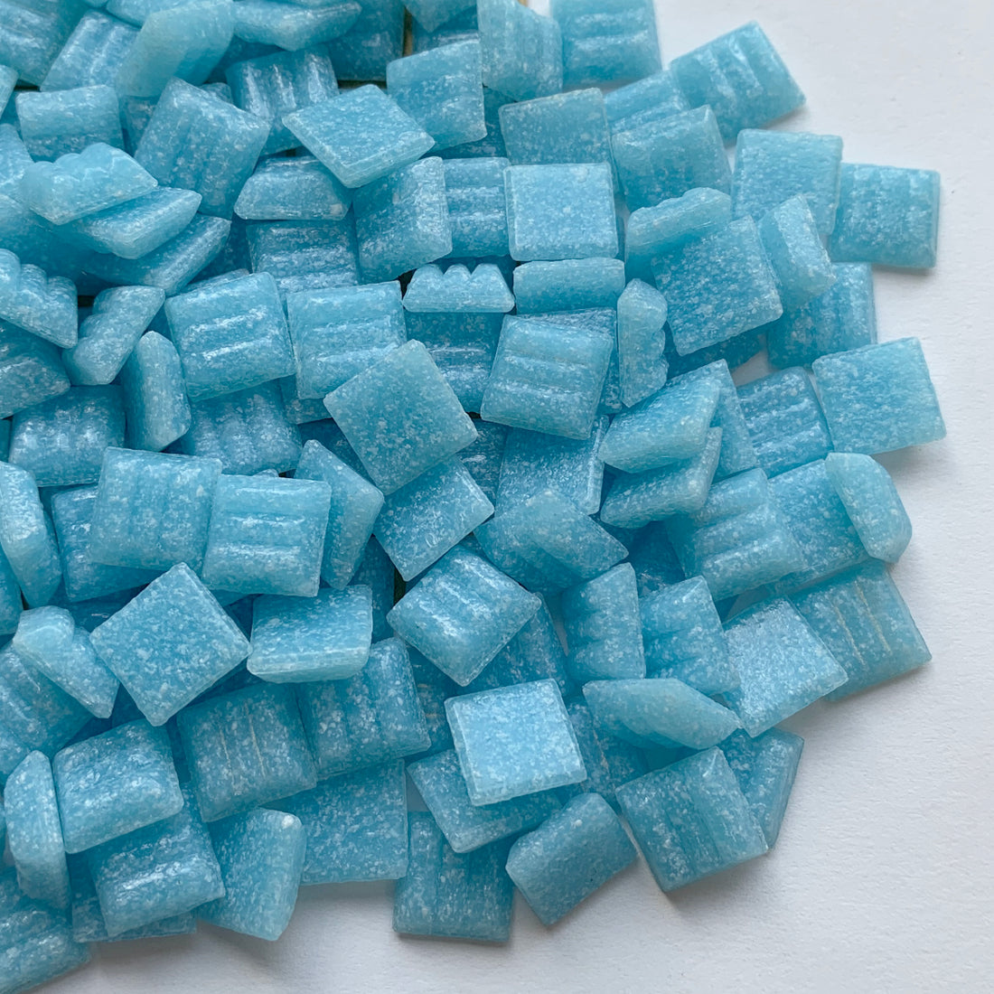 Glasmosaik 10 mm Cyan