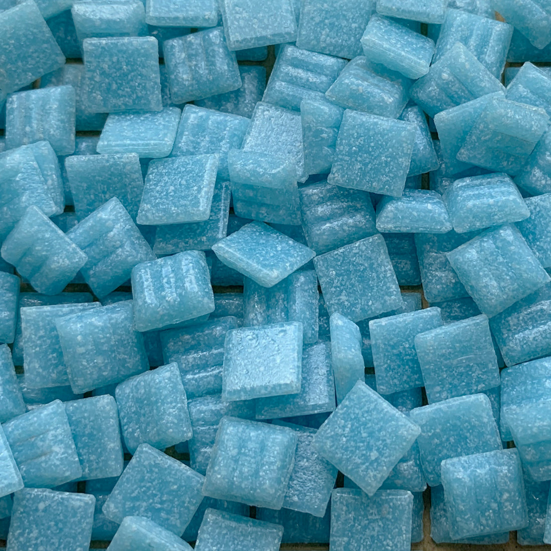 Glasmosaik 10 mm Cyan
