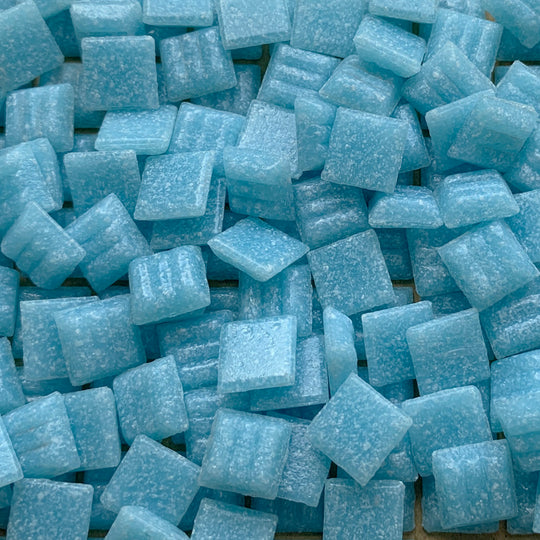 Glasmosaik 10 mm Cyan (løs)