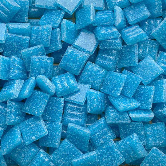 Glasmosaik 10 mm Turkis (løs)