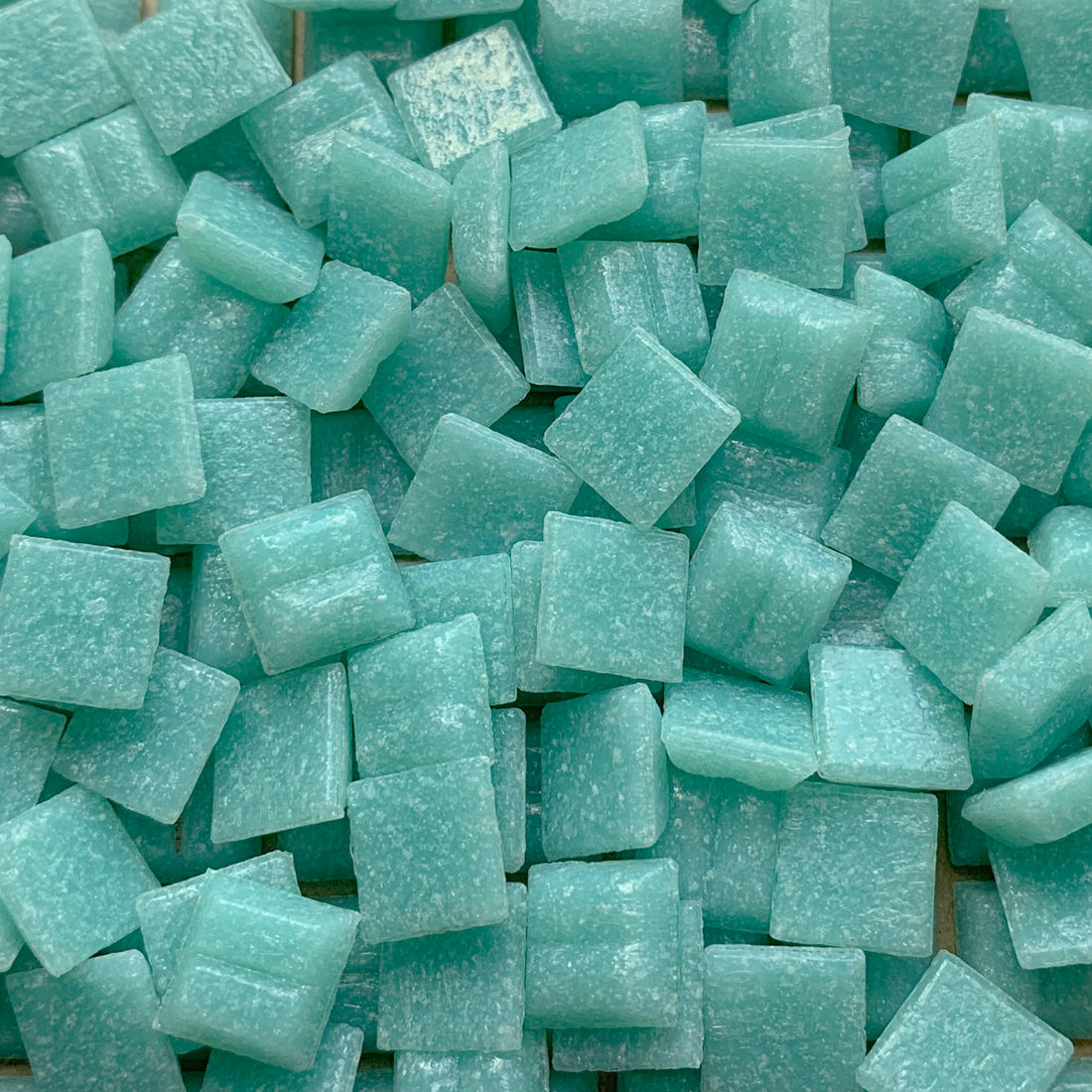 Glasmosaik 10 mm Caribisk Blå