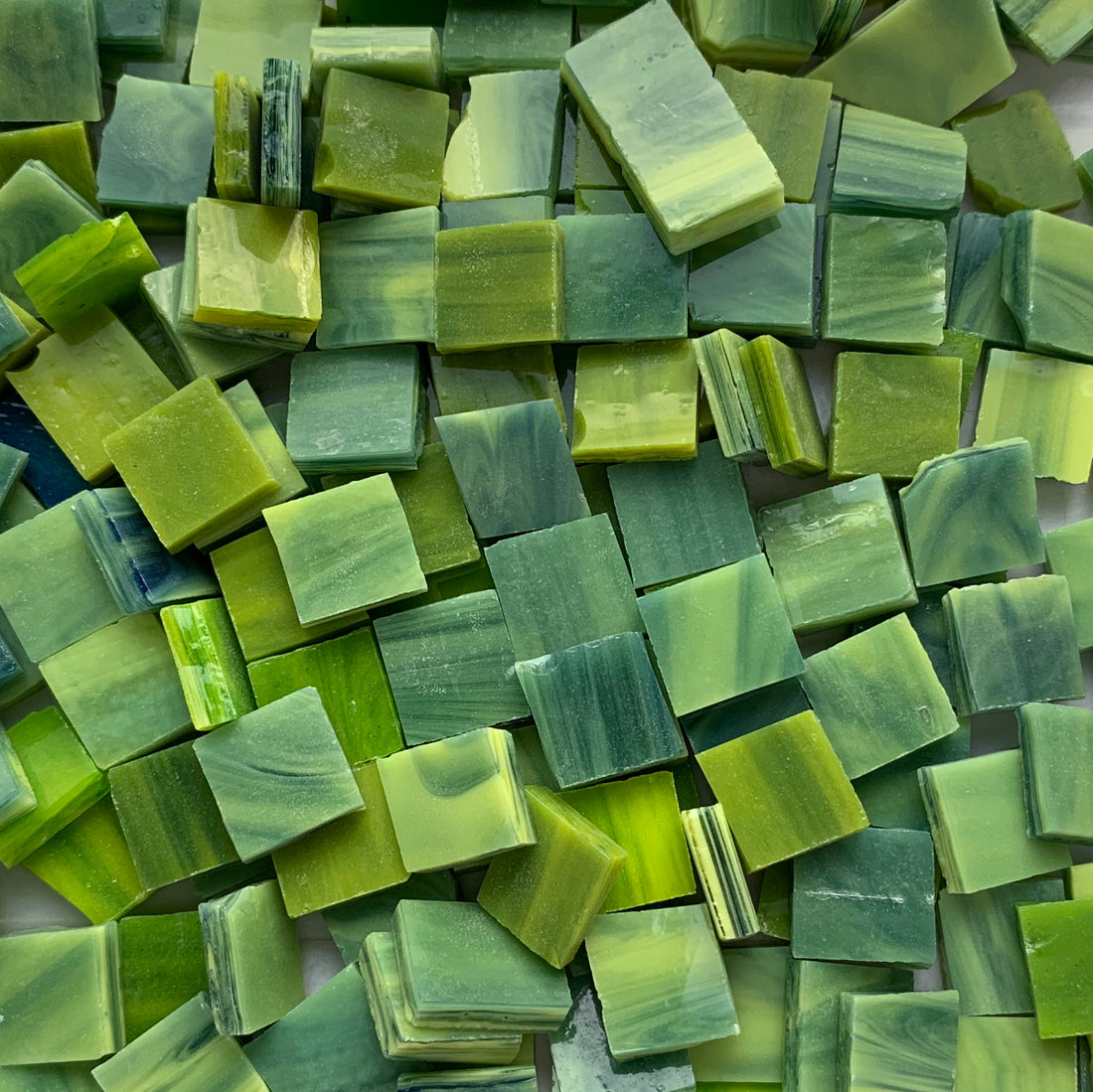Glasmosaik Tiffany-Glas 10mm  Moosgrün