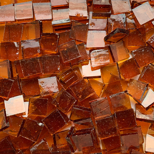 Glacier Tiffany Glass Mosaic 10mm Marron