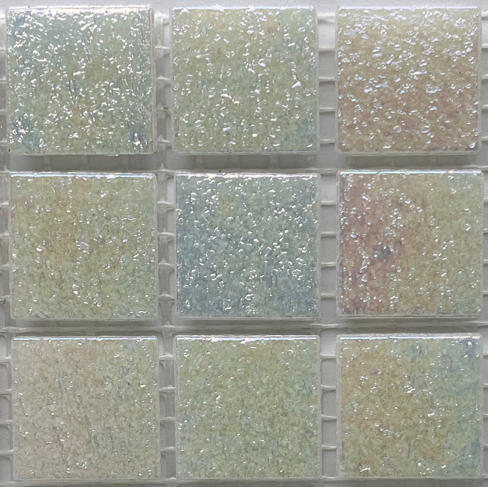 Iridescent Glass Mosaic 20mm  Oyster