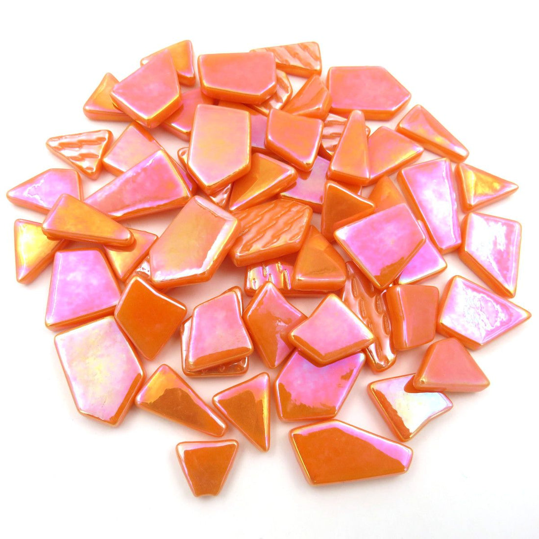 Ottoman Puslespil Iriserende Opal orange