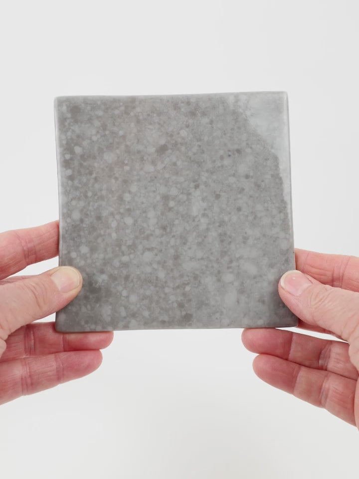 Video showing Morasutti Smalti mosaic tile – grey – 11.5 x 11.5 cm, rotated to show full tile