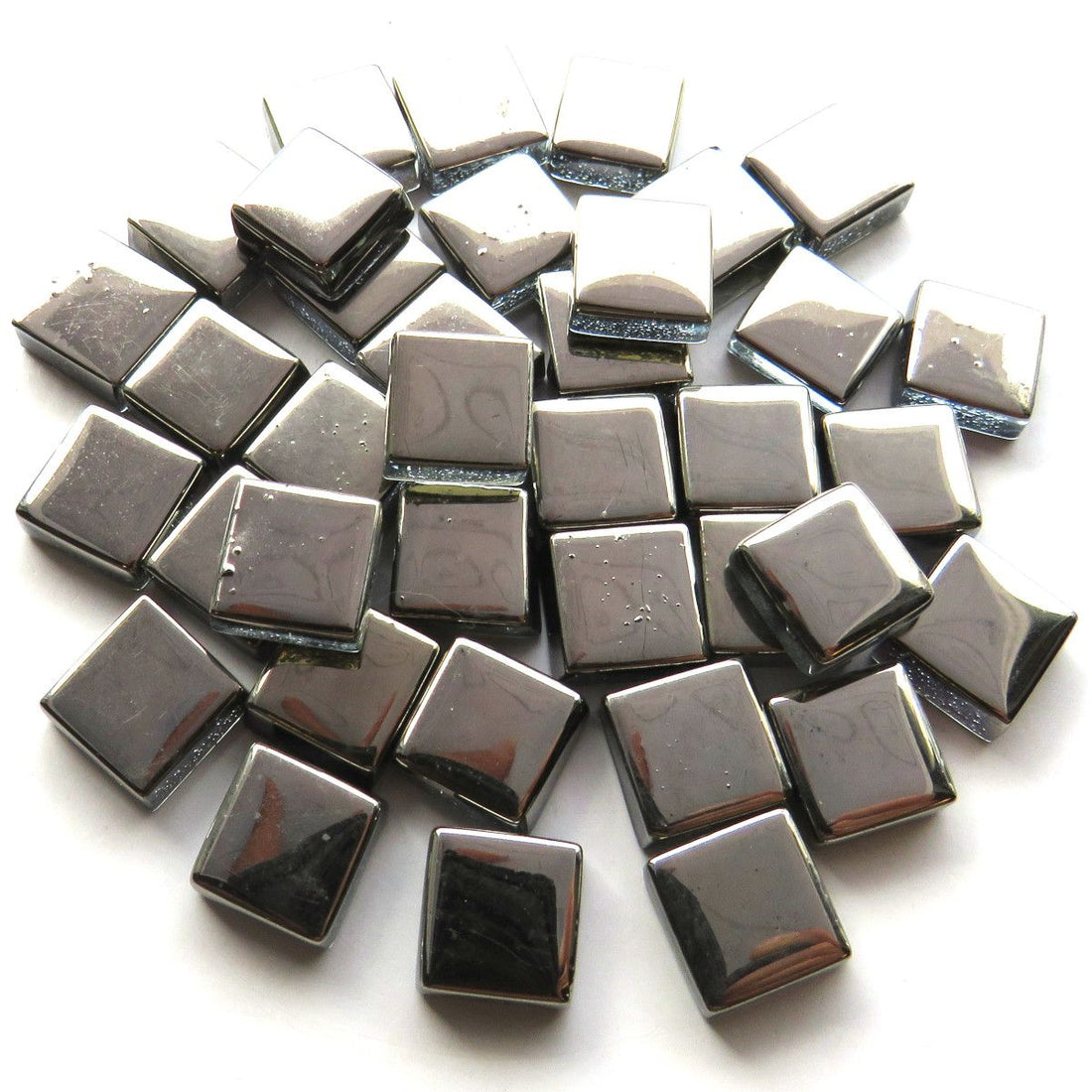 Glasmosaik Spegel 10mm Silver