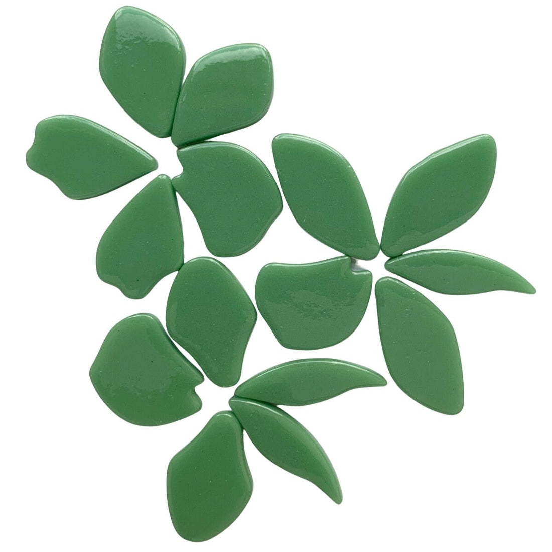Lasimosaiikki – Lasiterälehdet niitynvihreä - mosaicshop