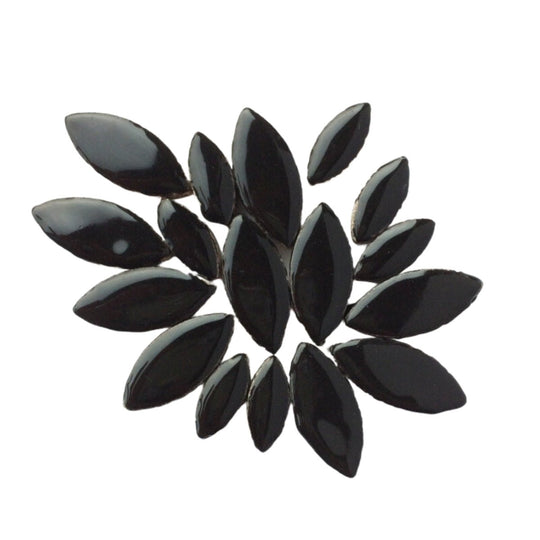 Mosaiksteinen Elipsenform  Schwarz