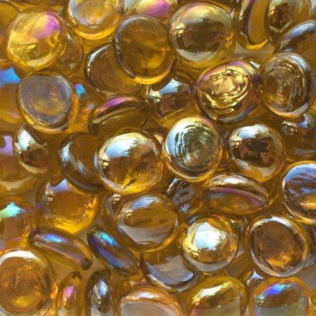 Glasdroppar  16-20mm Diamantgul
