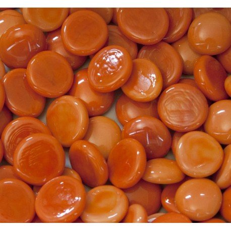 Verre Mosaique - glass mosaic -Glasmosaik-glasmozaïek-Glasdruppels 16-20mm Oranje - mosaicshop