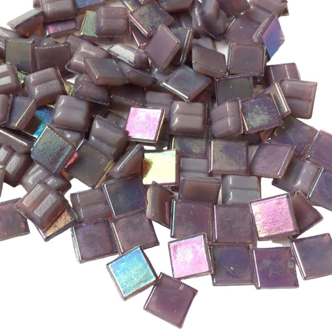 Verre Mosaique - glass mosaic -Glasmosaik-glasmozaïek-Glasmozaiek Iriserend 10mm Amethist - mosaicshop