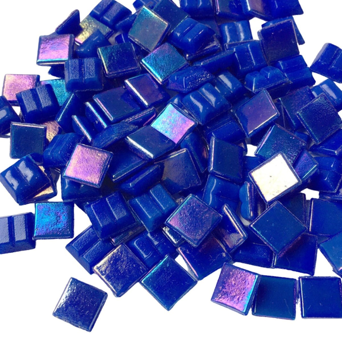 Irisoiva lasimosaiikki 10mm safiirinsininen - mosaicshop