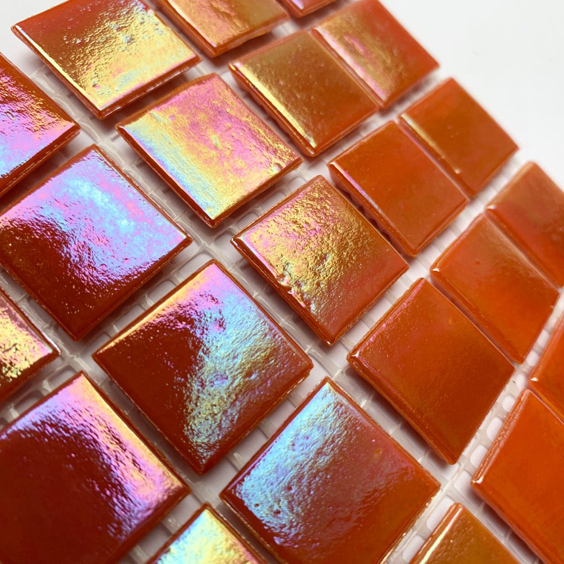 Verre Mosaique - glass mosaic -Glasmosaik-glasmozaïek-Glasmozaiek Iriserend 20mm Agaat - mosaicshop