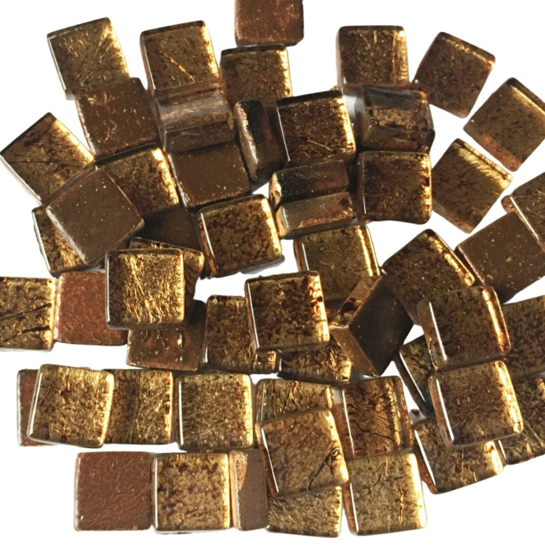 Verre Mosaique - glass mosaic -Glasmosaik-glasmozaïek-Glasmozaiek Spiegel 10mm Brons - mosaicshop