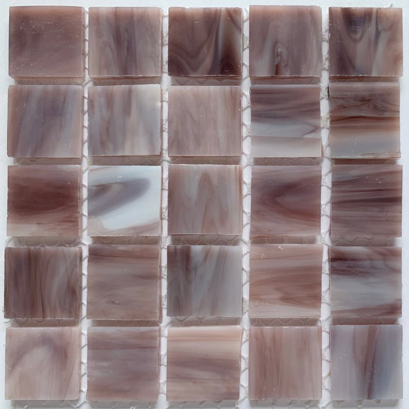 Verre Mosaique - glass mosaic -Glasmosaik-glasmozaïek-Glasmozaiek Tiffany Glacier 20mm Violet - mosaicshop