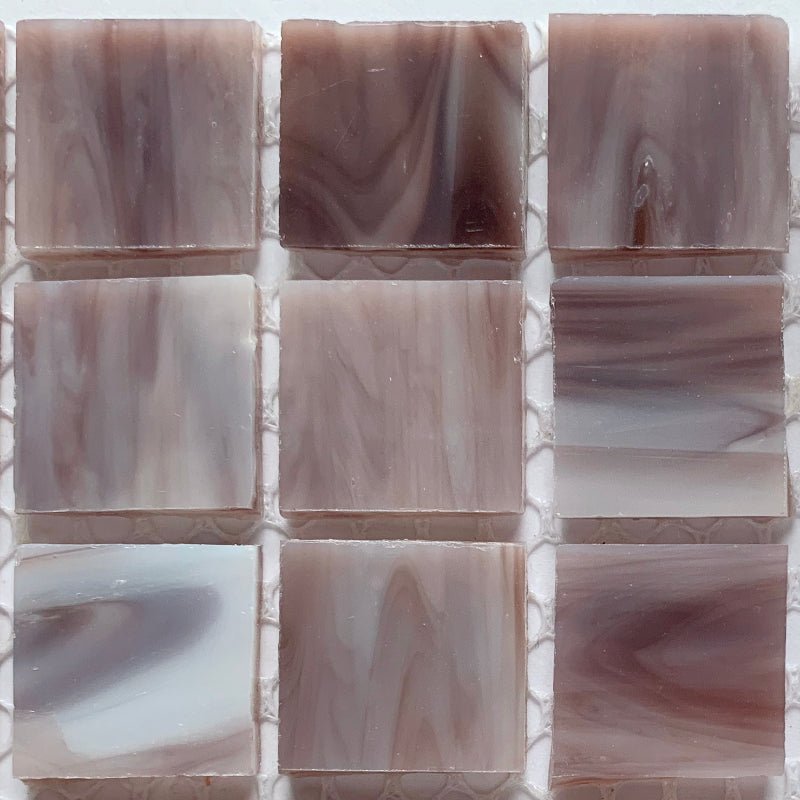 Verre Mosaique - glass mosaic -Glasmosaik-glasmozaïek-Glasmozaiek Tiffany Glacier 20mm Violet - mosaicshop