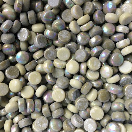 Verre Mosaique - glass mosaic -Glasmosaik-glasmozaïek-Glasnopjes 12mm Mosgroenmix - mosaicshop