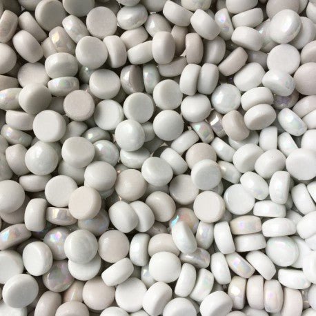 Glas-dots 12mm Hvid Mix