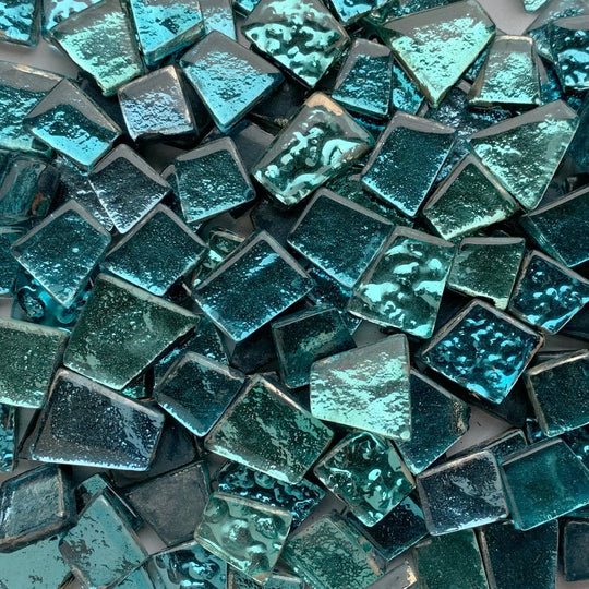 Moonshine Glass  Aqua Mix