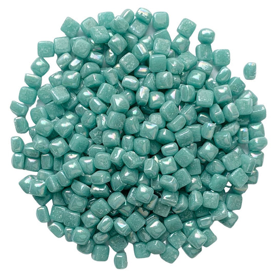 Mikrolasimosaiikki 4,8mm Parelmoer Half Cyaan