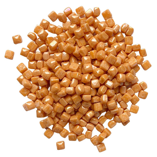 Mikrolasimosaiikki 4,8mm helmiäishohtoinen oranssi