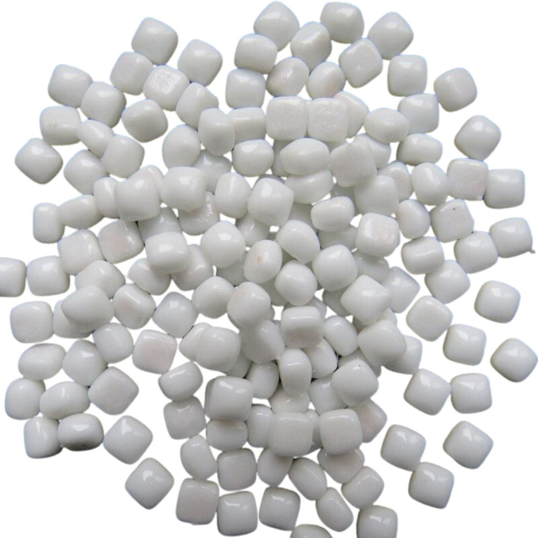 Verre Mosaique - glass mosaic -Glasmosaik-glasmozaïek-Micro Glasmozaiek 4,8mm Wit - mosaicshop