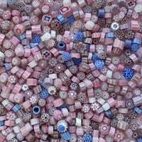 Verre Mosaique - glass mosaic -Glasmosaik-glasmozaïek-Millefiori Paarsmix - mosaicshop