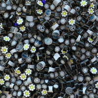 Verre Mosaique - glass mosaic -Glasmosaik-glasmozaïek-Millefiori Zwartmix - mosaicshop