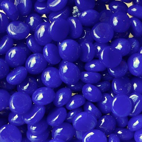 Verre Mosaique - glass mosaic -Glasmosaik-glasmozaïek-Mini Glasdruppels 9-13mm Blauw - mosaicshop