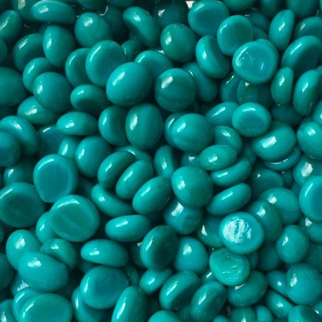 Mini Glasdroppar 9-13mm Cyan