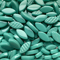 Verre Mosaique - glass mosaic -Glasmosaik-glasmozaïek-Ottoman Bloemblaadjes Cyaan - mosaicshop